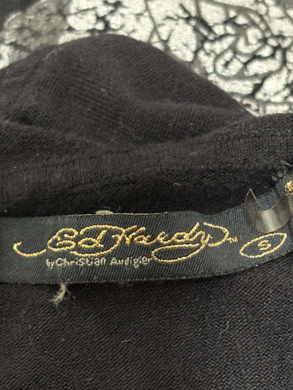 Ed Hardy Christian Audigier Y2K Skull Rhinestone Hooded Dress Women’s Small - Picture 5 of 8